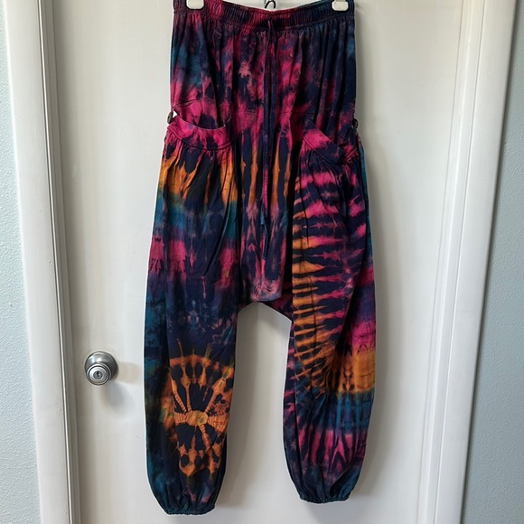Harem Pants Pants - Women’s Tie-Dye Harem Joggers - Multicolor